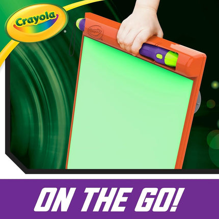 CRAYOLA Studio artistique de voyage lumineux, jouets qui brillent dans le noir, cadeaux pour enfants filles et garçons, à partir de 6, 7, 8, 9 ans