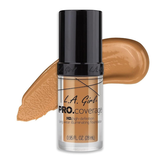 L.A. Girl Pro Coverage Liquid Foundation, Nude Beige, 0.95 Fl Oz