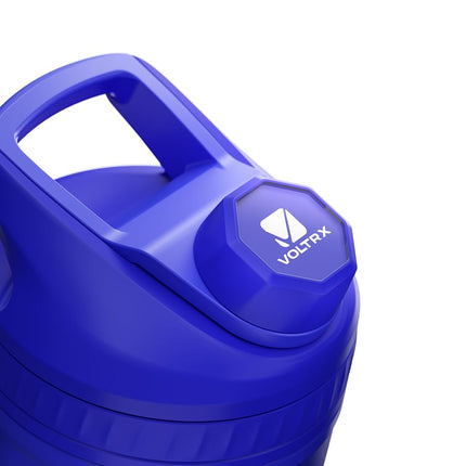 VOLTRX ChillMix Shaker Bottle Insulated Stainless Steel - USB C Rechargeable Electric Protein Shake Mixer, Shaker Cups for Protein Shakes and MealReplacement, (Electric Blue)