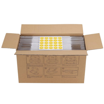 HORLIMER 10x8x3 inches Shipping Boxes Set of 25, White Corrugated Cardboard Box Literature Mailer, 25 Stickers Included