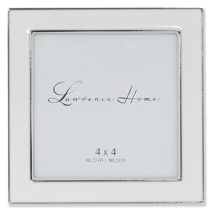 Lawrence Frames Metal and Enamel Picture Frame, Wh