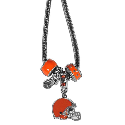 Siskiyou Sports NFL Cleveland Browns Euro Bead Necklace, 18-Inch