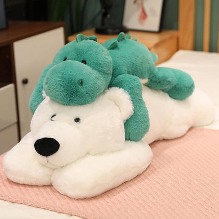 ronivia Weighted Stuffed Animals, 29.5" 6.2lbs Weighted Bear Stuffed Animal Toy Cute White Bear Plush Pillow Weighted Plush Animals Toy
