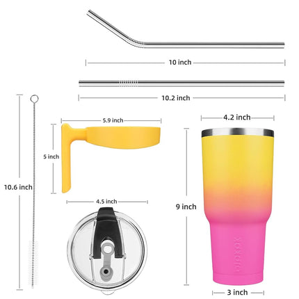 BJPKPK 1200 ml Tumbler with Handle & Straw, Insulated Stainless Steel Mug