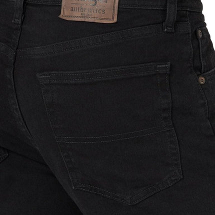 Wrangler Authentics Men's Regular Fit Comfort Flex Waist Jean, Black, 34W / 34L