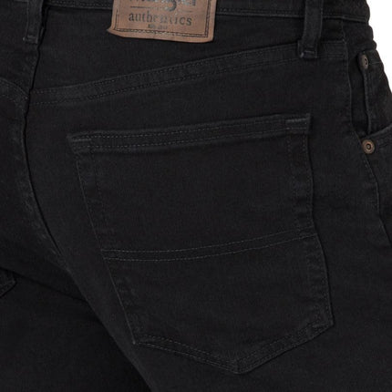 Wrangler Authentics Men's Regular Fit Comfort Flex Waist Jean, Black, 32W / 30L