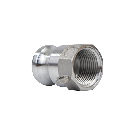 Quafwia Aluminum Cam Lock Fittings (Part A) Cam Groove Hose Fitting Camlock Fittings Male Adapter NPT Thread (1")