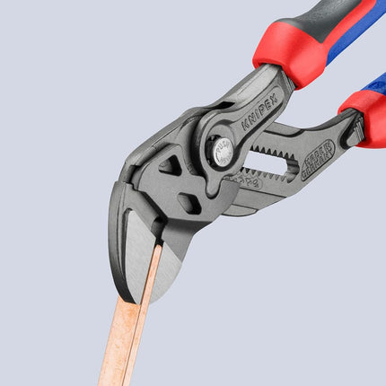 KNIPEX Tools 86 02 180 Pliers Wrench, Black Finish Comfort Grip, 7.25"