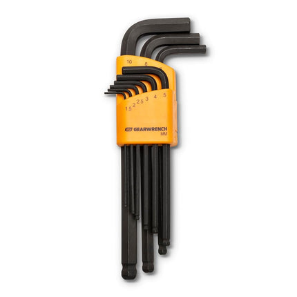 GEARWRENCH 9 Piece Metric Ball End Long Arm Hex Ke