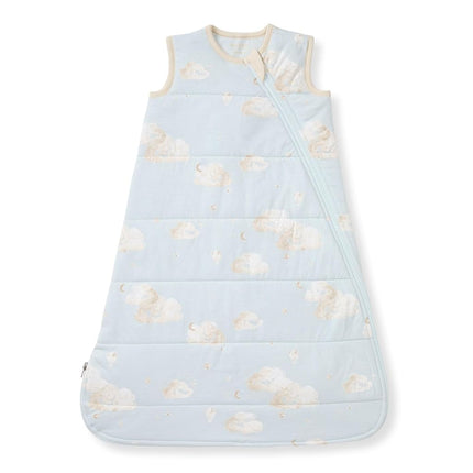Burt's Bees Baby Beekeeper Wearable Blanket Portable, Quilted Good Night Sky Blue, L