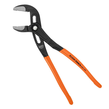 Klein Tools D50512BS 12-Inch Straight Jaw Quick-Adjust Pump Pliers, Adjustable Pliers, Heavy-Duty Hand Tool with Serrated Teeth