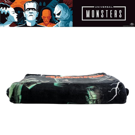 Franco Collectibles Universal Monsters Frankenstein Halloween Horror Throw Blanket, Super Soft Cozy Plush Bedding, 50" x 70", (Officially Licensed Product)