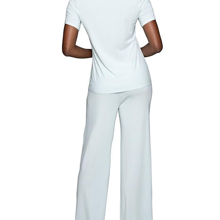 Conjunto de pijama de modal Beyond Comfort de Vanity Fair para mujer (manga corta y larga), manga corta - Softest Jade, XL