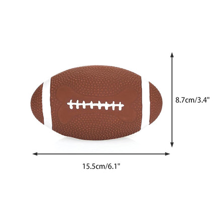 Chiwava 2 Pack 6" Squeaky Latex Dog Toy Balls Football Rugby Fetch Interactive Toy for Medium Large Dogs