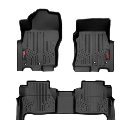 Rough Country Floor Mats for 2022 Nissan Frontier | Crew Cab - M-80515