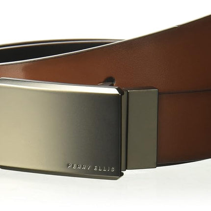 Perry Ellis Men's Portfolio 100% Leather Reversibl