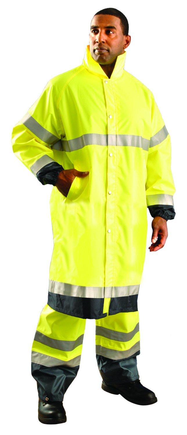 OccuNomix mens Class 3 / Calf Length protective work jackets, Yellow, 4X-Large US