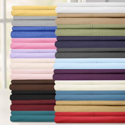Sweet Home Collection 6 Piece 1500 Supreme Collection Brushed Microfiber Deep Pocket Sheet Set-2 Extra Pillow Cases, Great Value, Split King, Navy