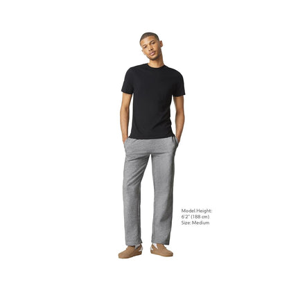 Gildan mensFleece Open Bottom Pocketed Pant Sweatpants - Gray - X-Large