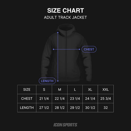 Icon Sports Men's Warm Up Track Jacket, Wine, S