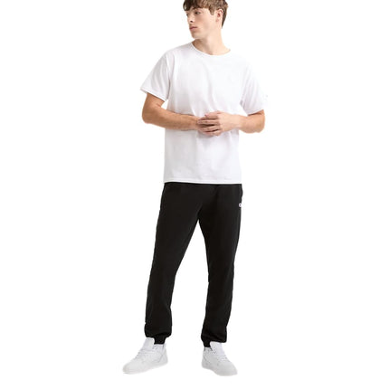 Champion Men's, Lightweight Lounge, Jersey Knit Casual Pants (Reg. Or Big & Tall) Track, Black C Patch Logo, X-Large