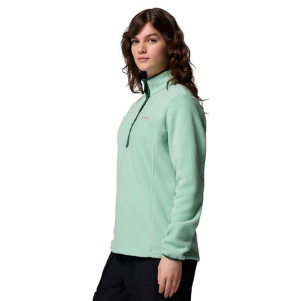 Columbia Women's Benton Springs 1/2 Snap Pull Over 2, Fleece Pull Over, New Mint/Rain Forest, S