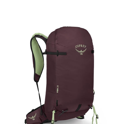 Osprey Firn 28L Ski and Snowboard Backpack, Elderberry Purple/Peppermint Green, Medium/Large