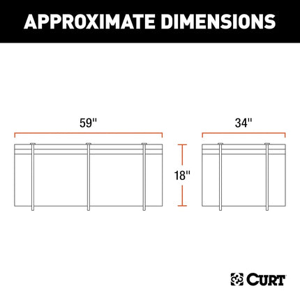CURT 18221 Bolsa de carga extendida para portaequipajes de techo