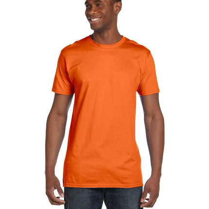 Camiseta de algodón Nano Premium para hombre Hanes (paquete de 2), naranja, mediana