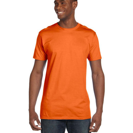 Hanes Men's Nano Premium Cotton T-Shirt (Pack of 2), Orange, Medium