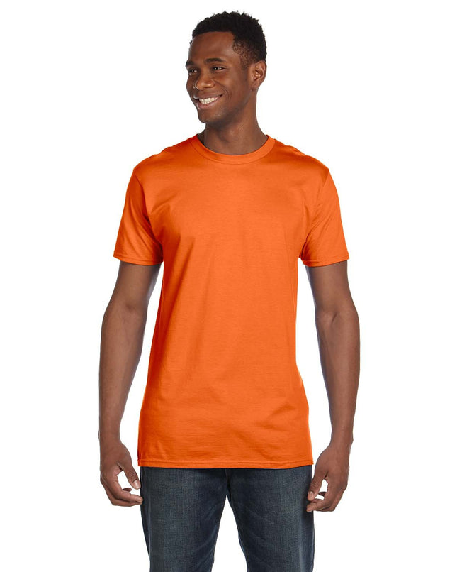 Hanes Men's Nano Premium Cotton T-Shirt (Pack of 2), Orange, Medium