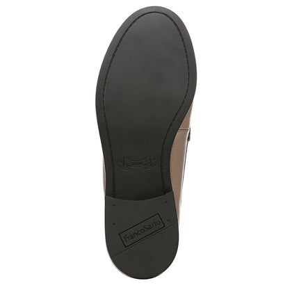 Franco Sarto Mocassins Femme Carolynn Low Slip on à Pompom, Métallisé Étain, 5.5