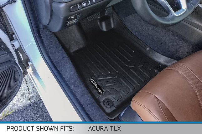 SMARTLINER Tapis de Sol Noirs toutes Saisons sur Mesure pour 2 Rangées, Compatibles avec Acura TLX 2021-2023 (Convient aux modèles à traction avant et à traction intégrale)