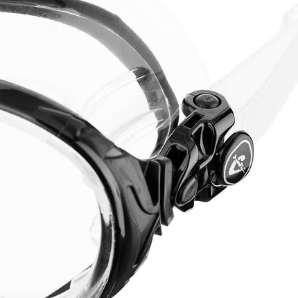 Cressi Big Eyes Evo & Alpha Ultra Dry Snorkel Set Adults - Silicone Snorkel Mask - Dry-Top Breathing Tube - Fit Diving Mask - Clear/Black