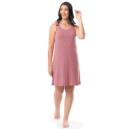 Fruit of the Loom Women's Breathable Sleep Chemise, Antique Blush Heather, Medium