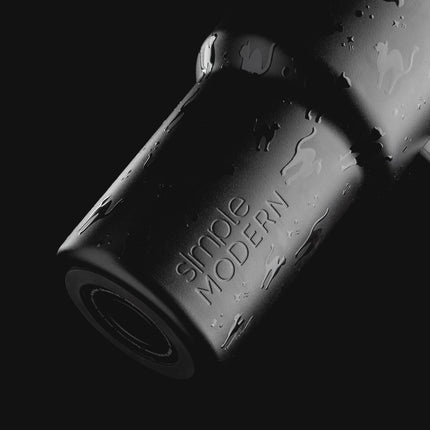 Vaso de 40 oz Simple Modern Halloween con asa y tapa de pajita | Botella de agua de acero inoxidable con aislamiento a prueba de fugas | Regalos para mujeres, hombres, él y ella | Trek Signature | Gatos Negros