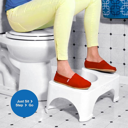 Step and go Toilet Stool 7” New - Proper Toilet Posture for Better and Healthier Results, 2 Pound