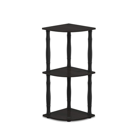 Furinno TURN-N-TUBE Corner Shelf, 3-Tier Corner Bo