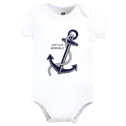 Hudson Baby Bodysuits de algodón unisex para bebés, ancla náutica, 3-6 meses, ancla náutica, 3-6 meses