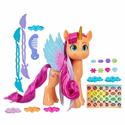 My Little Pony: Crea tu Magia Peinados con Cinta Sunny Starscout – Pony de 15 cm para Niños y Accesorios para el Cabello, Multicolor (F3873)