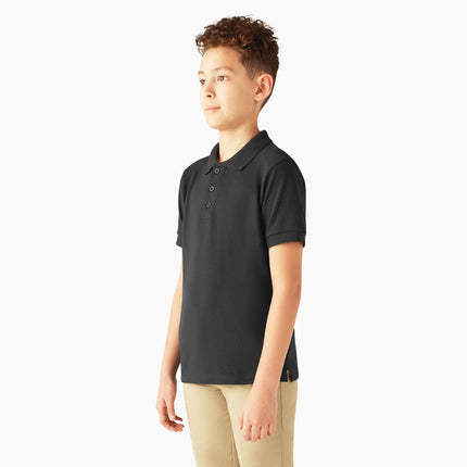 Dickies Boys' Short Sleeve Pique Polo, Black, XX-Small 4