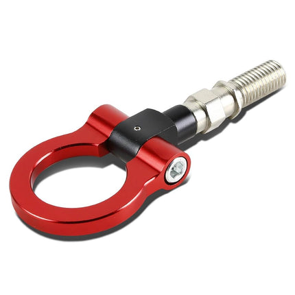 DNA THK-JDM-RD Red Aluminum Front/Rear Japanese Car Trailer Tow Hook Ring Kit - M18 x 2.5