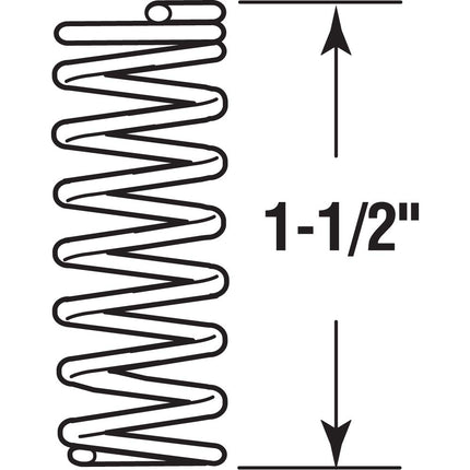 Prime-Line SP 9724 Compression Spring, Spring Steel Construction, Nickel-Plated Finish, 0.047 GA x 11/32 in. x 1-1/2 in. (4 Pack)