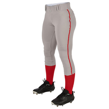 Champro Women's Tournament Traditional Low-Rise Softball Pants with Braid