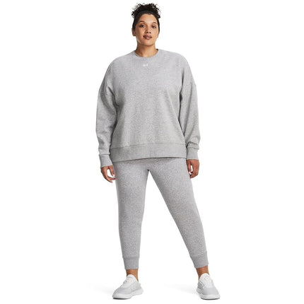 Under Armour Womens Rival Fleece Joggers Mod Gray/White XXL