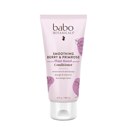 Babo Botanicals Smoothing Conditioner, Berry Primrose, 6 Ounce - Organic Nutri-SootheTM Complex, Formulated with Natural Ingredients, Conditioner, Detangles Curls, Organic Ingredients