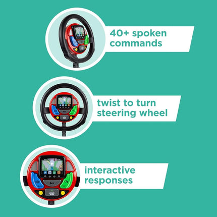 Casdon Sat Nav Steering Wheel | Toy Steering Wheel for Children Aged 3+ | Provides Endless Excitement with Spoken Commands and Motoring Sounds!