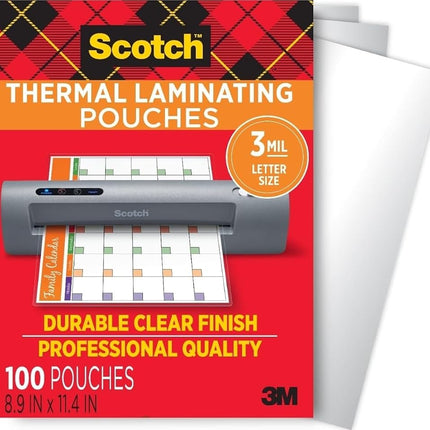 Scotch Thermal Laminating Pouches, 100 Pack Lamina
