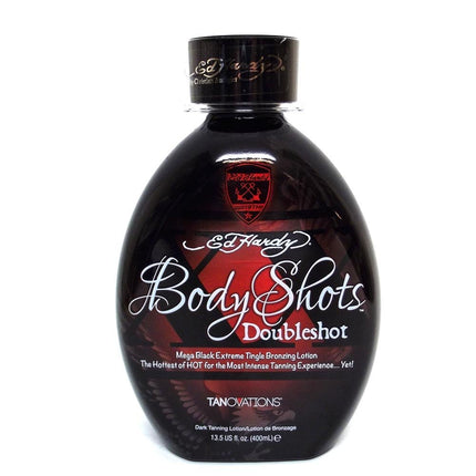 Body Shots Double Shot Warning Méga Extrême Échappée Chaleur Picotements 13,5 onces par Tanovations Ed Hardy