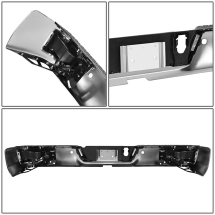DNA MOTORING Rear Step Bumper Compatible With Ram 1500 2009-2010/Ram 1500 2011-2018/Ram 1500 Classic 2019-2023/With Sensor Hole,without Dual Exhaust Cutouts, CH1103122, RBUM-ST-DR09-06-CH